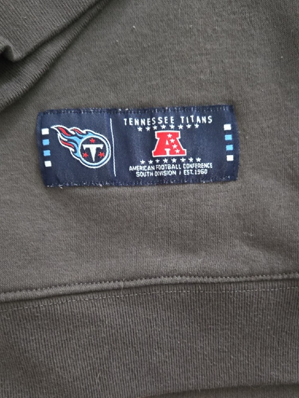 Men's Tennessee Titans Crewneck Sweatshirt - Charcoal with Blue Logo - Picture 4 of 7